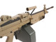 A&K M249 MKI Airsoft Gun with Skeleton Stock in Desert Tan