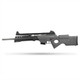 JG Works G36 SL8 Airsoft Rifle with Bipod in Black, side view with folded bipod on white background