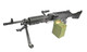 JG Works Full Metal M240 Medium Support Airsoft AEG Machine Gun with Metal Bipod in Black
