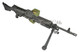 JG Works Full Metal M240 Medium Support Airsoft AEG Machine Gun with Metal Bipod in Black