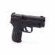Swiss Arms Navy Compact .40 Gas Blowback Airsoft Pistol in Black, front right 3/4 view.