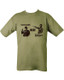 Kombat UK - Mens Military Printed Scissors Beat Paper T-Shirt in Olive Green