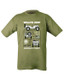 Kombat UK - Mens Military Printed Willy's Jeep T-Shirt in Olive Green