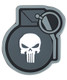 Kombat UK - Punisher Grenade PVC Tactical Patch with Velcro Back