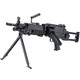 S&T M249 SAW Para Version Lightweight Airsoft Rifle with Bipod in Black