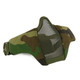 Skirmish Tactical Half Face WST Steel Mesh Airsoft Mask in Woodland DPM