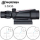 Skirmish Tactical - 3.5x35 ACOG Style Airsoft Rifle Scope with Real optic Fibre Red Illumination in Black