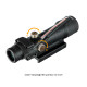 Skirmish Tactical - 3.5x35 ACOG Style Airsoft Rifle Scope with Real optic Fibre Red Illumination in Black