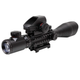Skirmish Tactical - 4-12X50 Rifle Scope with Red Dot & Red Laser Combo Holographic Sight in Black