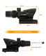 Skirmish Tactical - 4x32 Prism Rifle Scope Fibre Optic Illuminated BDC Reticle Diopter Adjustment in Black