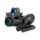 Skirmish Tactical Adjustable 4x32 Prism Rifle Scope Fibre Optic Illuminated with Red Dot in Black