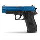 HFC HG175 Sig Sauer P226 Metal Gas Blowback Airsoft Pistol in Dual Tone Blue, angled left-side view