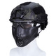 WoSport - Breathable Half Face Pilot Airsoft Mask V3 in Black