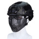 WoSport - Breathable Half Face Pilot Airsoft Mask V3 in Black