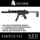 Secutor Virtus VII AEG Airsoft Rifle with Retractable Stock in Black