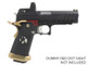 Armorer Works Hi-Capa Gas Blowback Airsoft Pistol RMR Plate in Black Slide & Gold Barrel - (AW-HX2601)