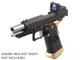 Armorer Works Hi-Capa Gas Blowback Airsoft Pistol RMR Plate in Black Slide & Gold Barrel - (AW-HX2601)