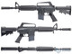 Cyma/EGM Colt XM177E1 Lightning Series Gas Blowback Airsoft Rifle MWS in Black (COLT.1014-LS)