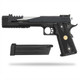 WE Tech Dragon 7.0 Type-B Government model Gas Blowback Airsoft Pistol in Black with magazine removed