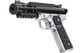 WE Tech GALAXY 1911 Series Gas Blowback Airsoft Pistol in Silver & Black