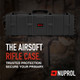 Nuprol - Large Waterproof Premium Airsoft Hard Rifle Case Velcro Patch with Wave Foam in Black
