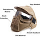 Wo Sport Tactical Jnr Full Face Mask in Desert Tan with Screen