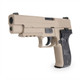 Side profile view of the WE MK25 GBB Pistol F003 P226 (Tan) against a white background.