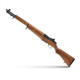 A&K M1 Garand Airsoft AEG Rifle - Real Wood shown from a full-length side angle on a white background.