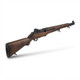 A&K M1 Garand Airsoft AEG Rifle - Real Wood shown from rear three-quarter angle on white