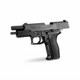 Tokyo Marui Sig Sauer P226 E2 GBB Airsoft Pistol shown from the right side with the slide locked back.