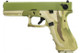 Raven EU18 Hydro Series Gas Blowback Airsoft Pistol in Camo Frame & Green Slide