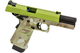 Raven HYDRO Hi Capa 4.3 Gas Blowback Airsoft Pistol in Camo with Green Slide