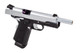 Raven Hi-Capa R14 Gas Blowback Airsoft Pistol with Rails in Black & Sliver