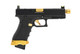 Vorsk EU17 Tactical Gas Blowback Airsoft Pistol in Black & Gold