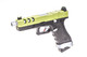 Vorsk EU17 Gas Blowback Airsoft Pistol in Black with Green Top Slide