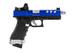 Vorsk EU17 Vented Gas Blowback Airsoft Pistol in Blue with BDS Sight