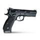 ASG CZ 75 SP-01 Shadow Co2 NBB Airsoft Pistol in Black shown from a side profile view against a white background.