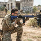 Cyma CM615 AEG Keymod hand-guard Airsoft Rifle In blue