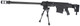 Side profile of the Snow Wolf SW-016 Metal M107A1 Airsoft Sniper Rifle AEG in Black