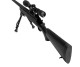Snow Wolf VSR10 Sniper Rifle with Scope & Bipod in Black (SW-10B++)