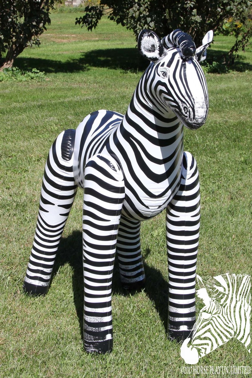 56" ZEBRA INFLATABLE ANIMAL Horse Play