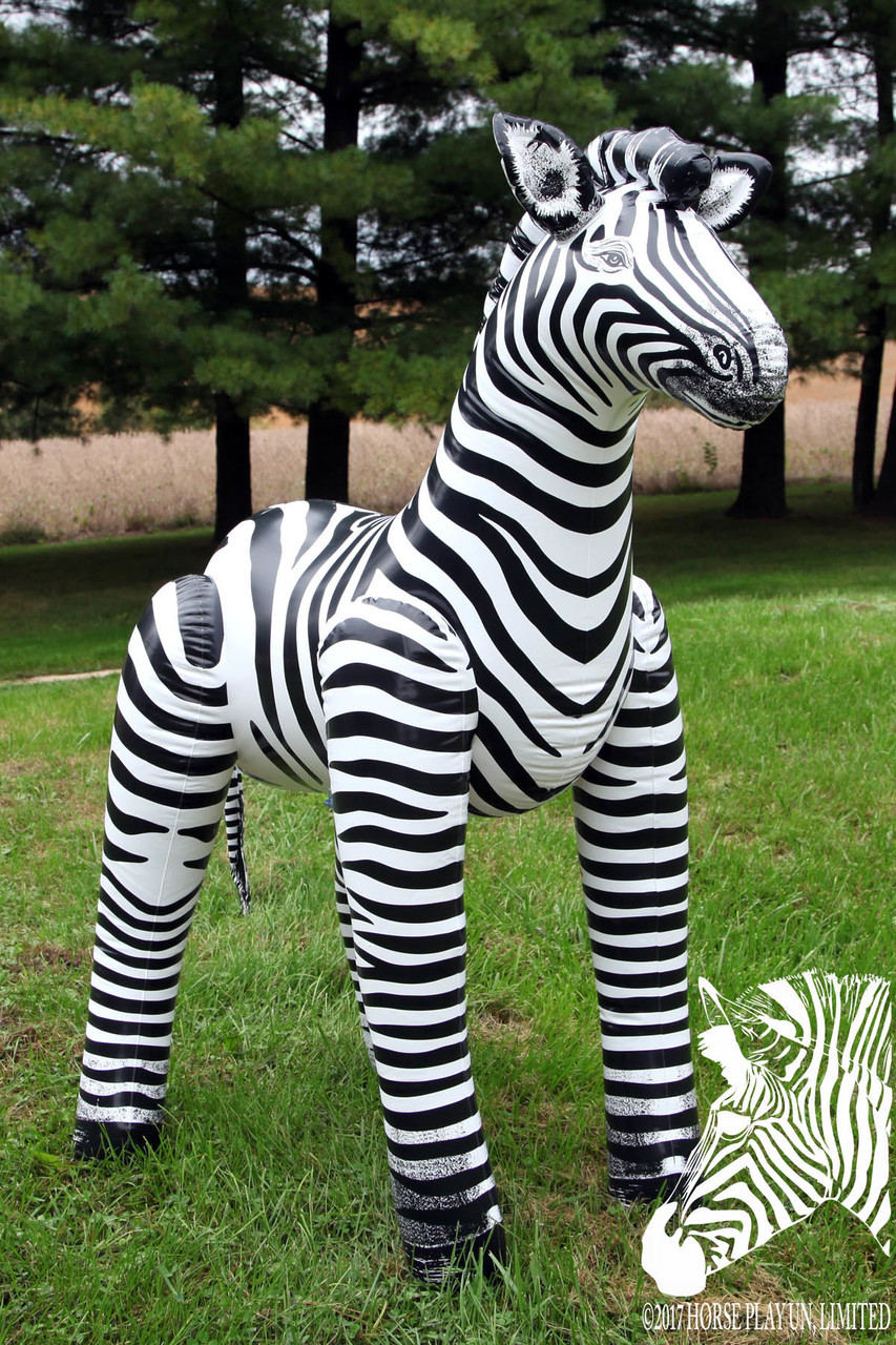 56" ZEBRA INFLATABLE ANIMAL Horse Play
