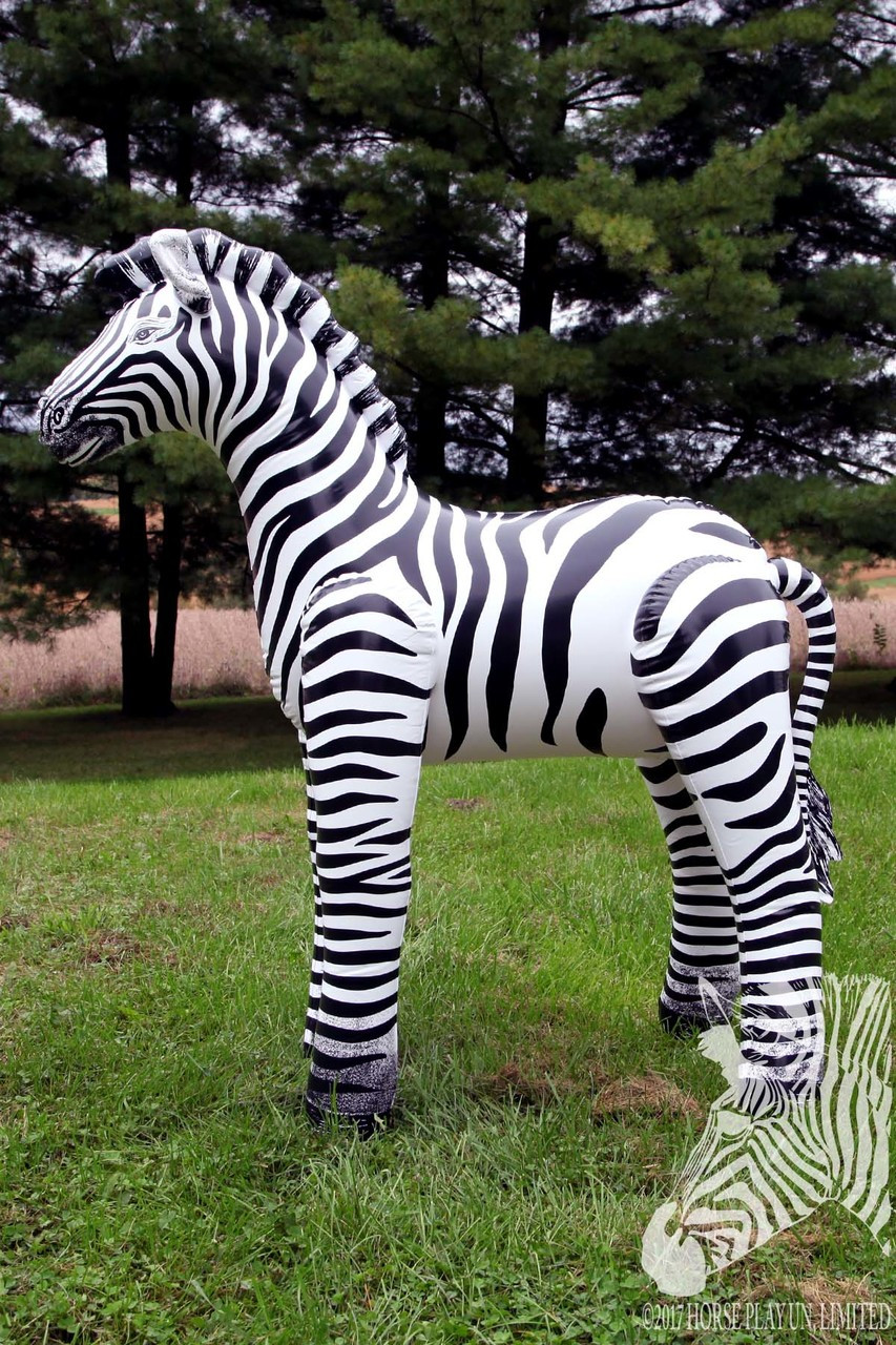 56" ZEBRA INFLATABLE ANIMAL Horse Play
