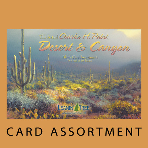 THE ART OF CHARLES H. PABST  DESERT & CANYON BLANK CARD ASSORTMENT by Leanin' Tree - Square