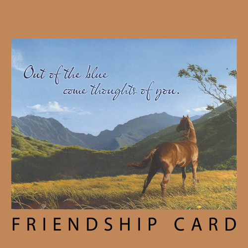 Out Of The Blue Come Thoughts Of You Friendship Card by Leanin' Tree - Square