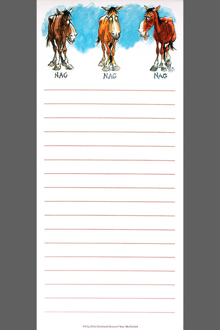 Nag, Nag, Nag Magnetic List Pad by Leanin' Tree