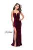 La Femme 25659 Crushed Velvet Dress