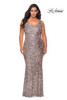 La Femme Curve 28863 Sequin Plus Size Dress