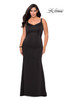 La Femme Curve 28964 Black Plus Size Dress