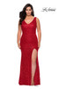 La Femme Curve 29001 Lace Plus Size Dress